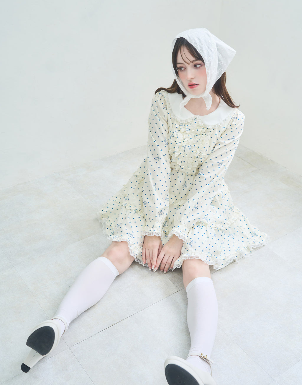 Lolime angel bunny frill mini dress