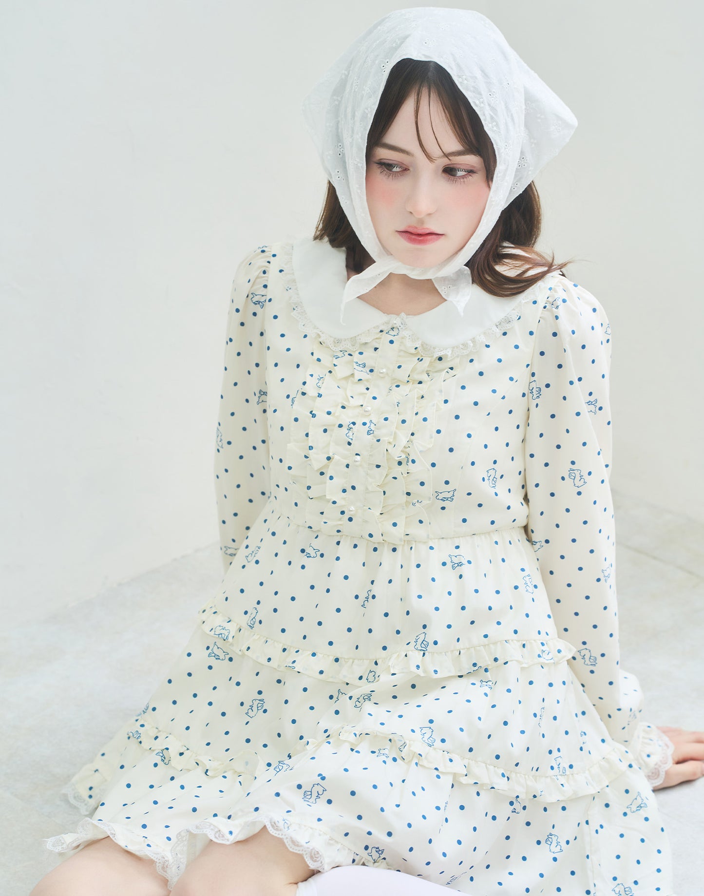 Lolime angel bunny frill mini dress