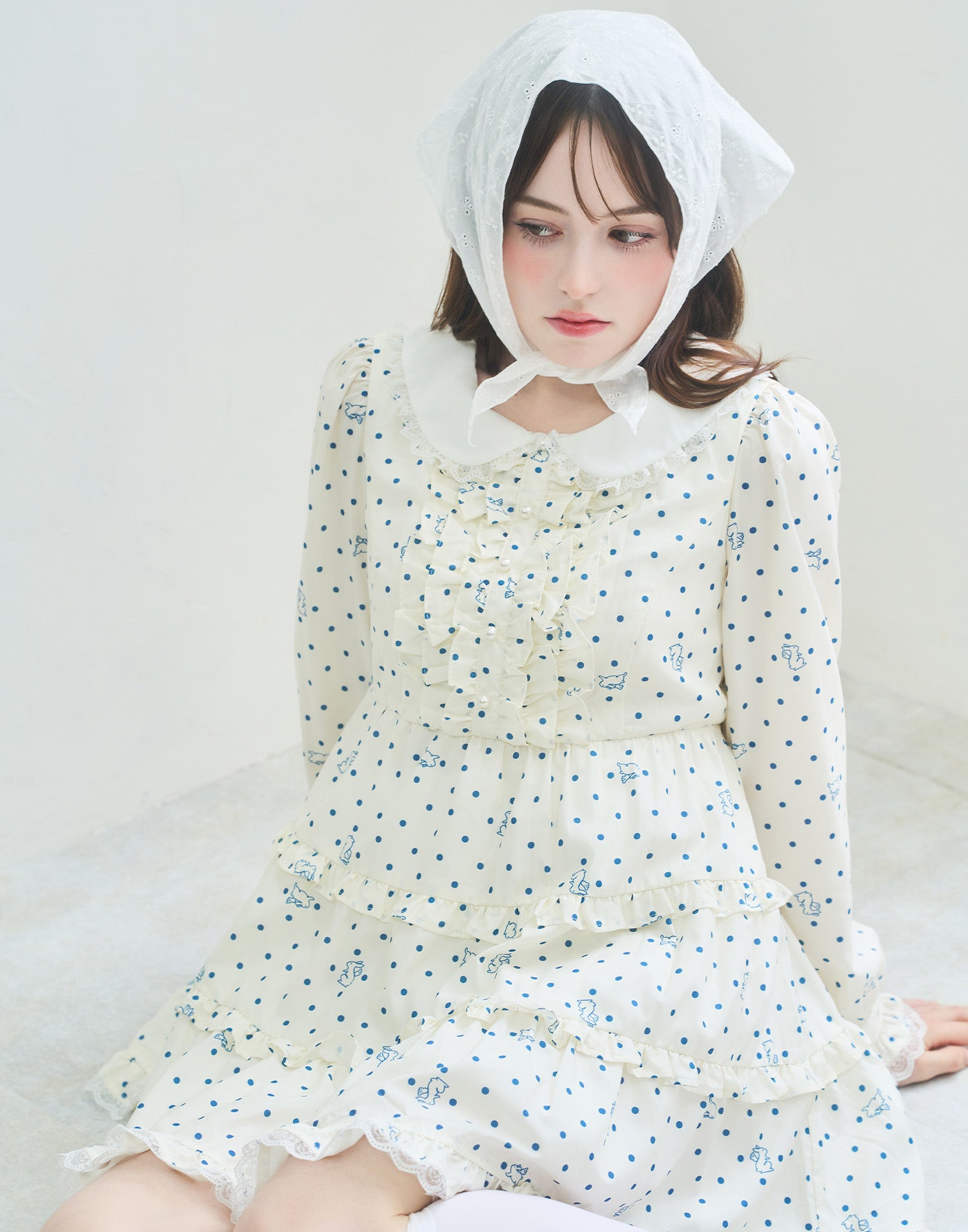 Lolime angel bunny frill mini dress