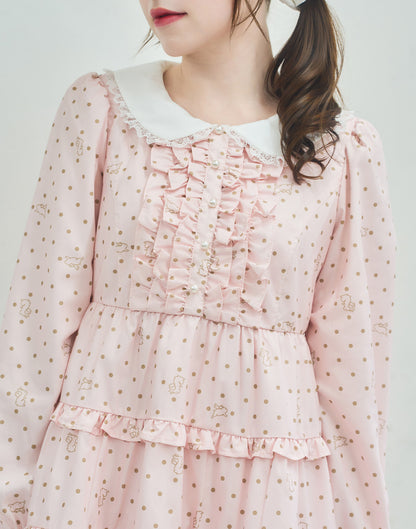 Lolime angel bunny frill mini dress