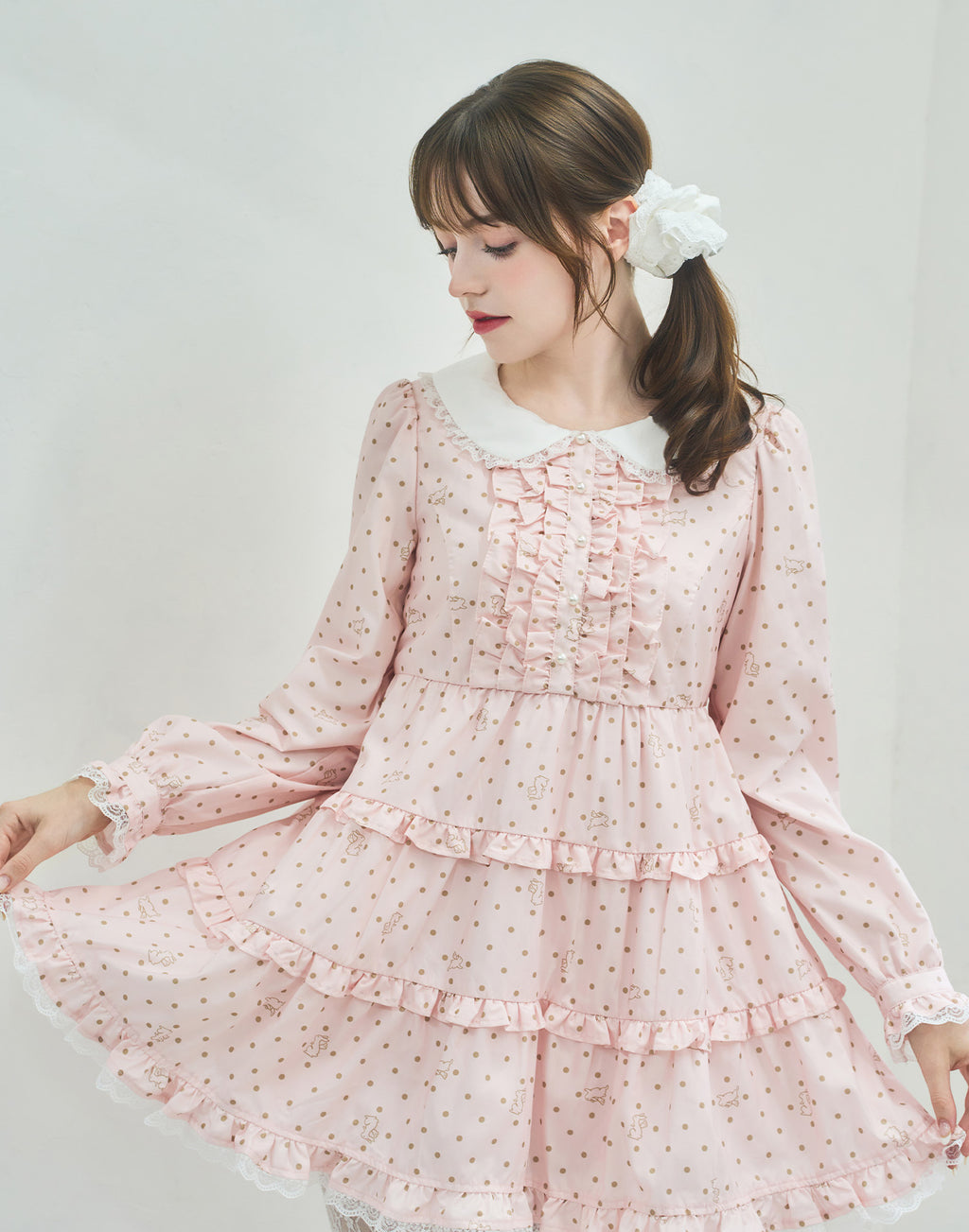 Lolime angel bunny frill mini dress
