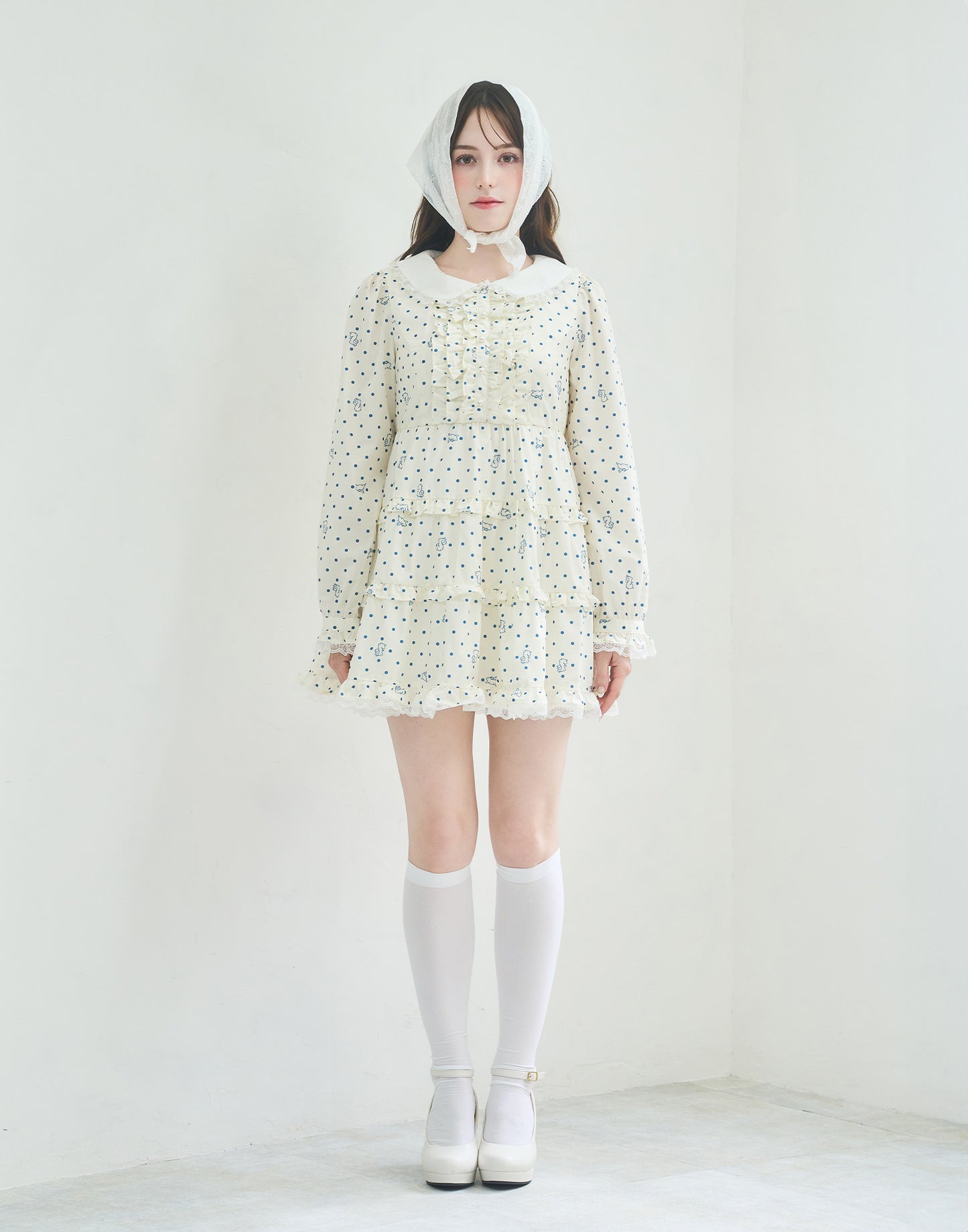 Lolime angel bunny frill mini dress