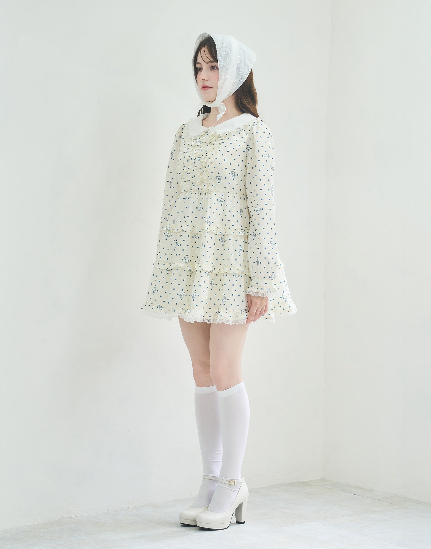 Lolime angel bunny frill mini dress