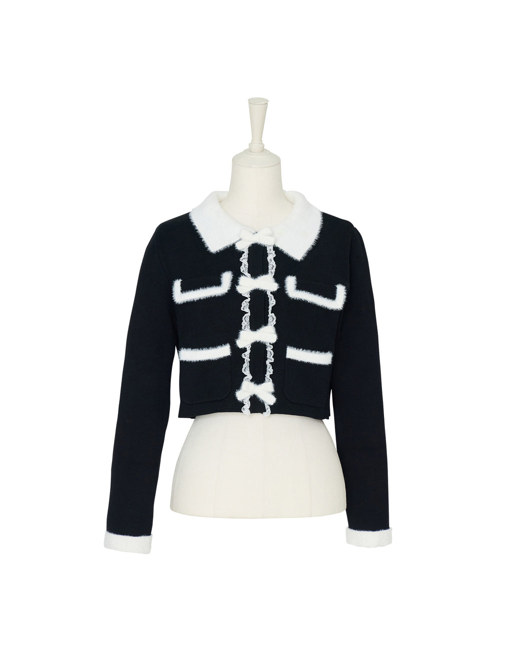mellfy memory Ribbon melody bicolor cardigan