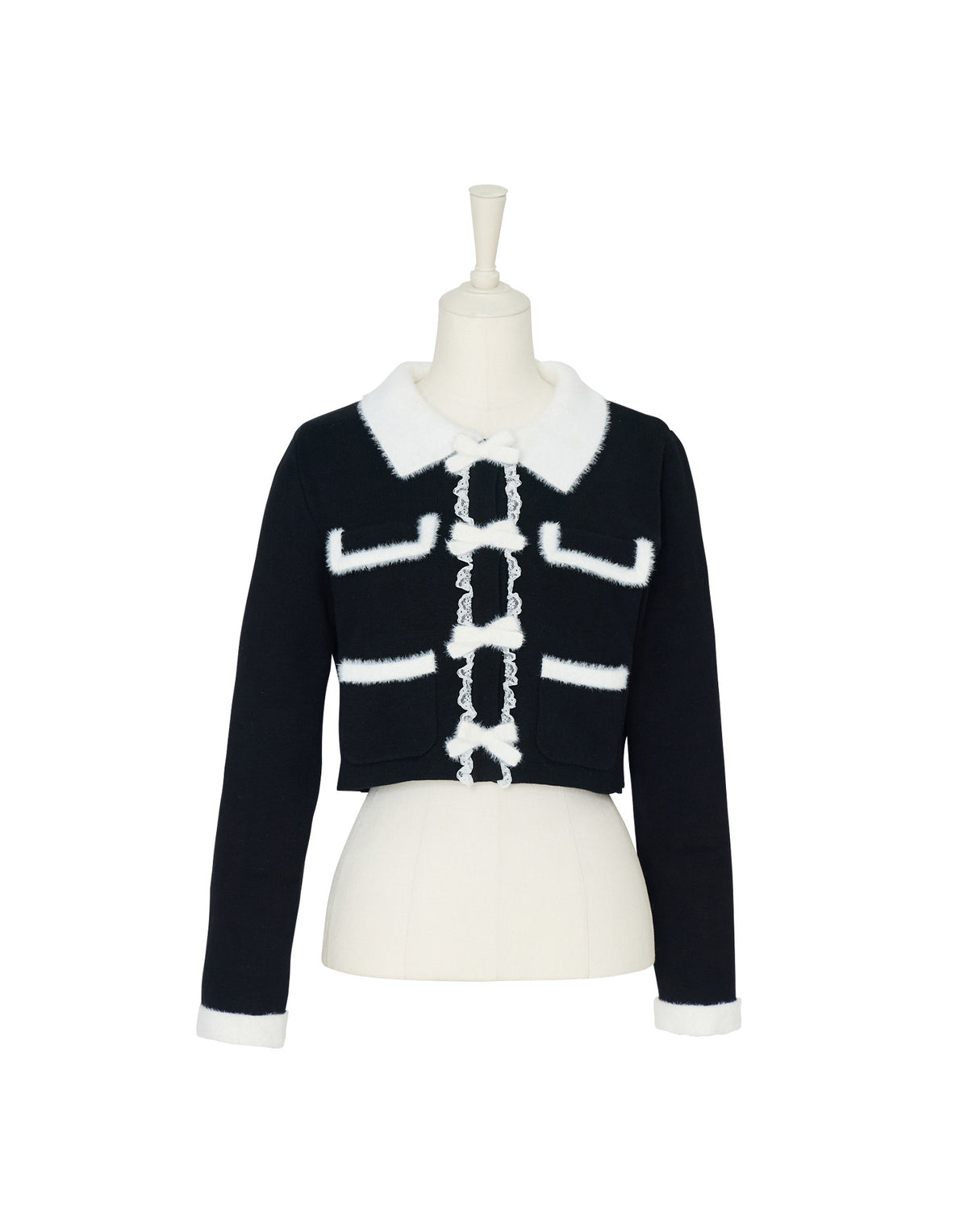 mellfy memory Ribbon melody bicolor cardigan