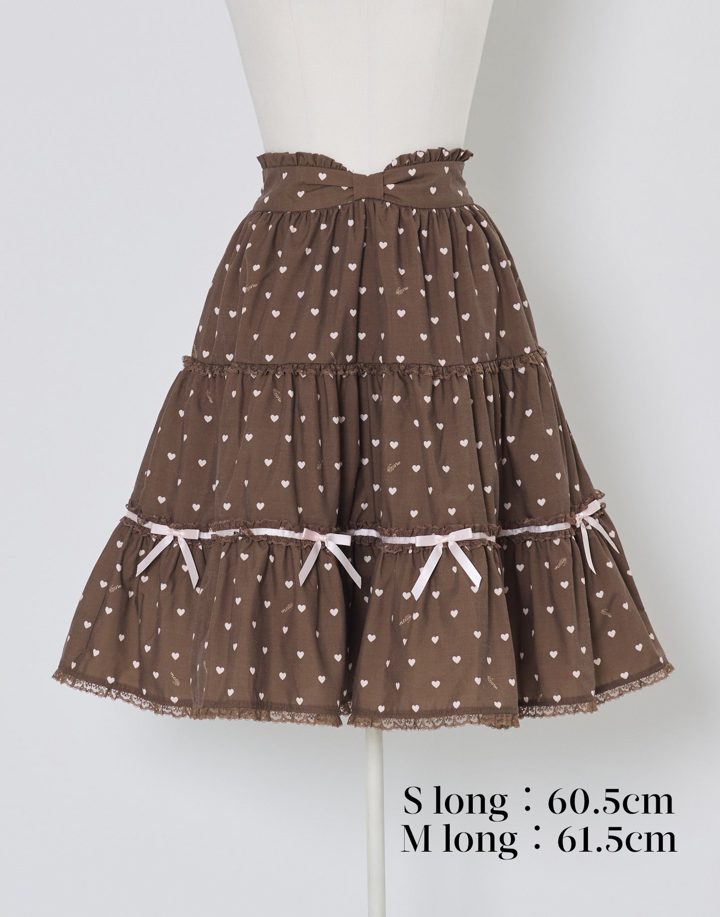 (Pre-order) mellfy memory Chocolate de Love Letter Skirt