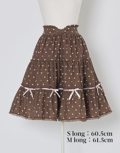 (Pre-order) mellfy memory Chocolate de Love Letter Skirt