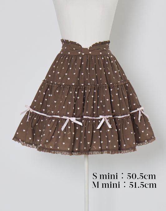 (Pre-order) mellfy memory Chocolate de Love Letter Skirt