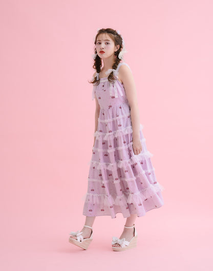 mellfy memory Sweet cherry long Dress