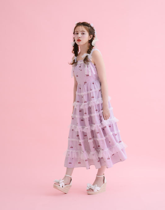 mellfy memory Sweet cherry long Dress
