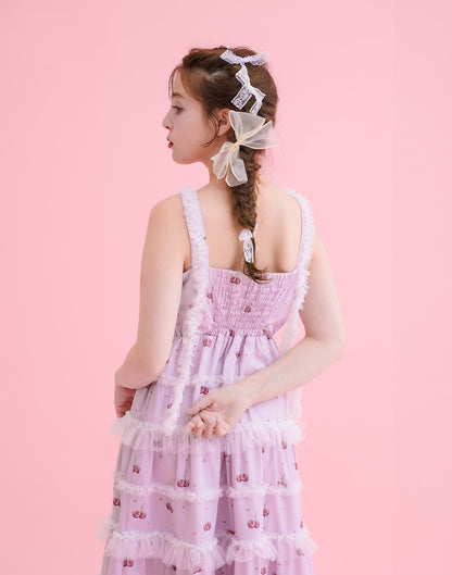 mellfy memory Sweet cherry long Dress