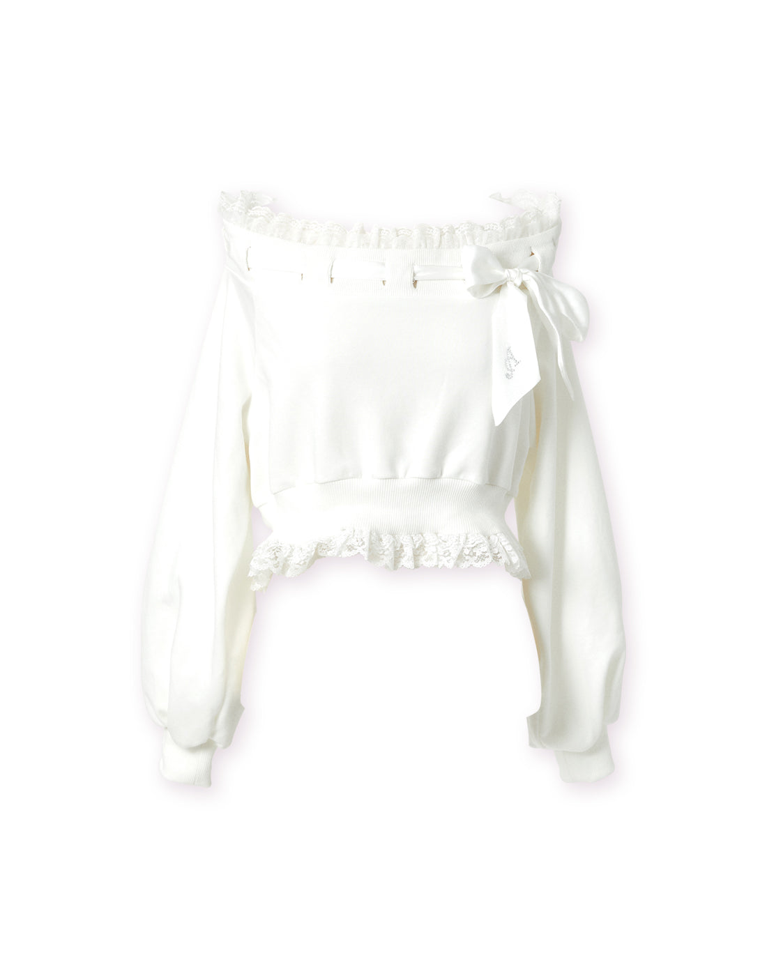 AVENCHUMU Off shoulder satin ribbon tops