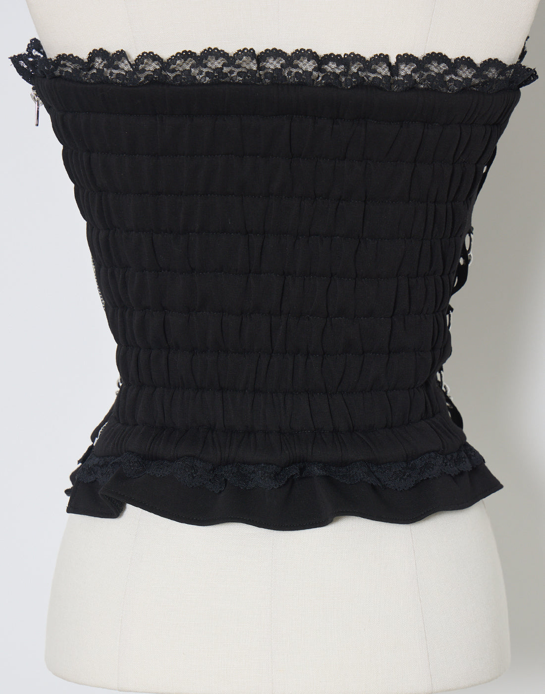 AVENCHUMU Cross chain & ribbon corset