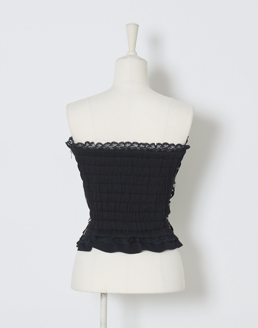 AVENCHUMU Cross chain & ribbon corset