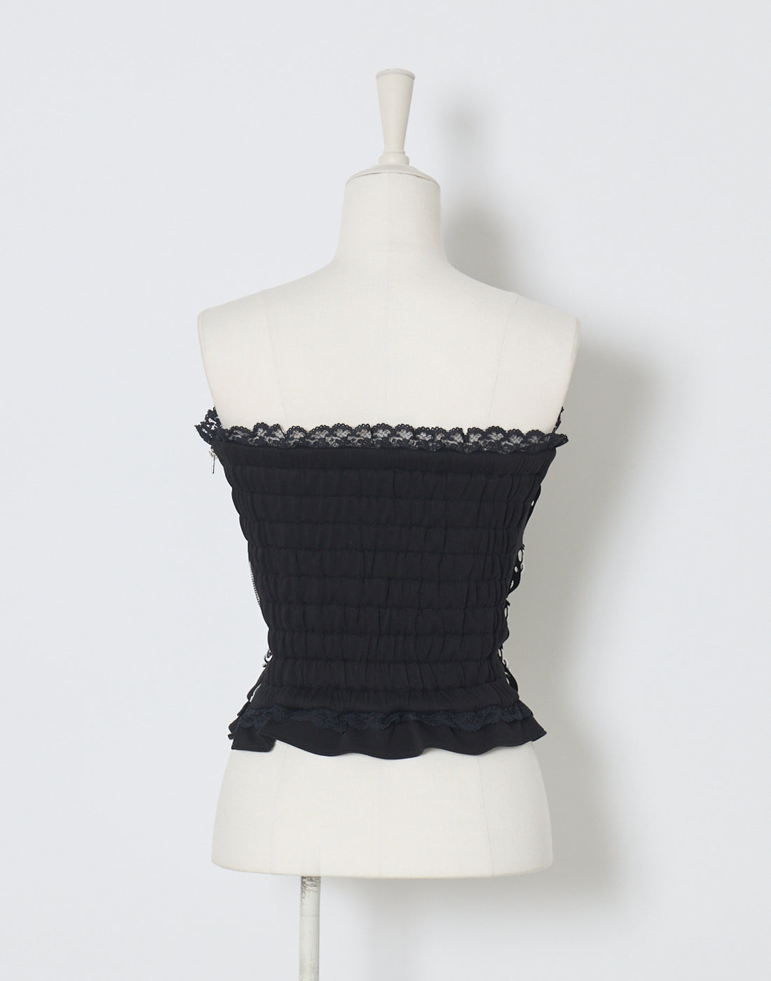 AVENCHUMU Cross chain & ribbon corset