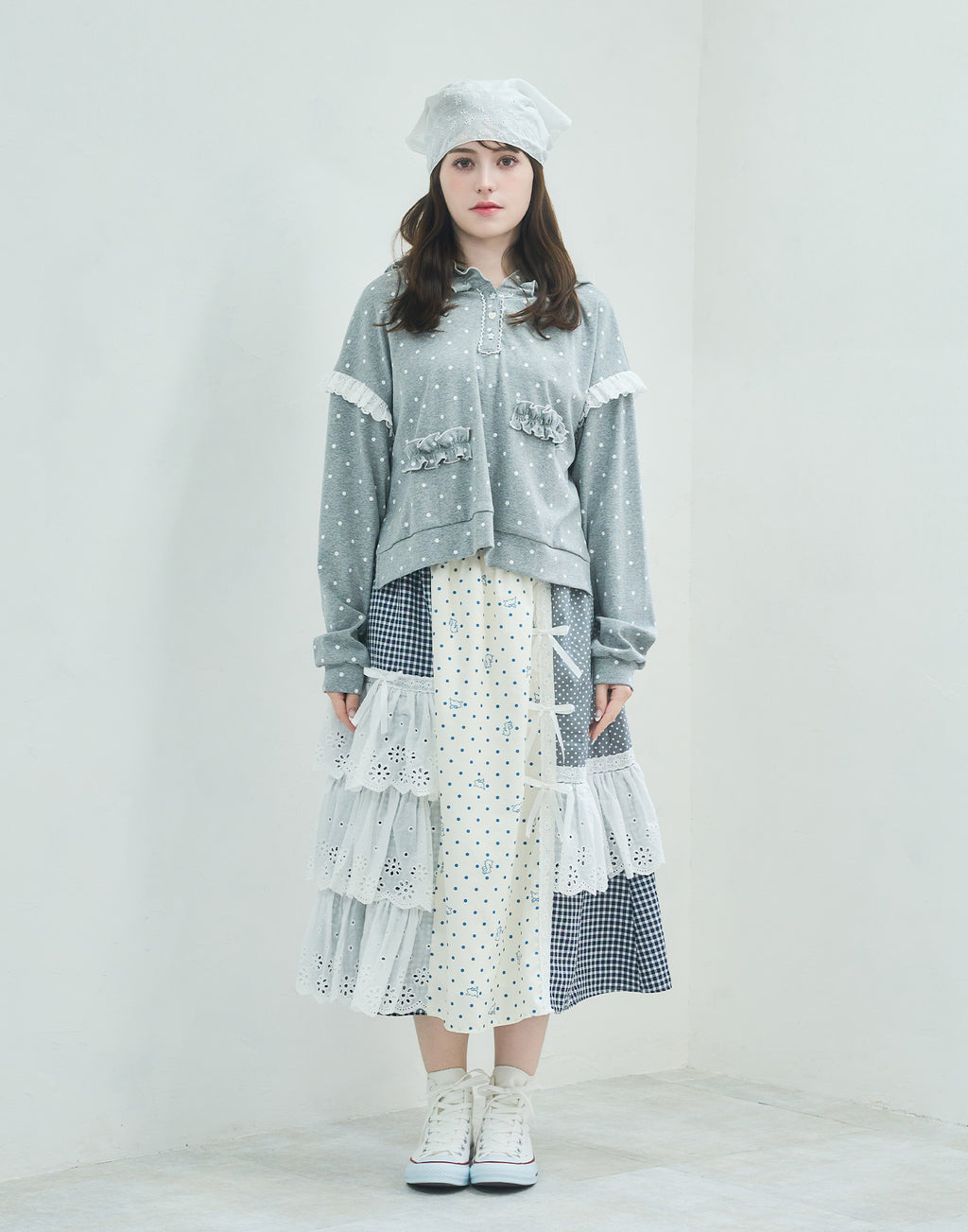 (Pre-order) Lolime fancy dot sweatshirt