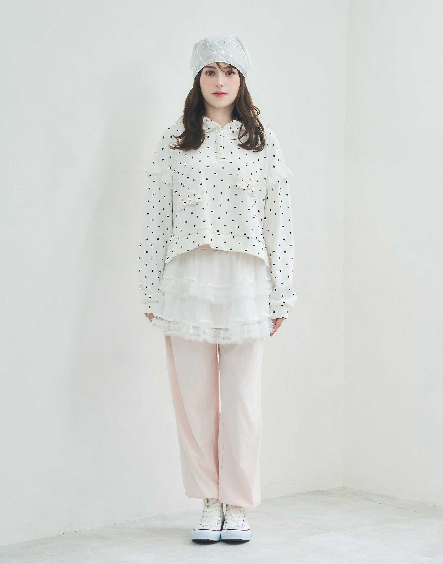 (Pre-order) Lolime fancy dot sweatshirt