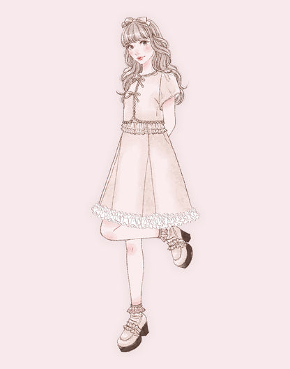 <April Delivery> mellfy memory Dear classy Girl tweed Dress