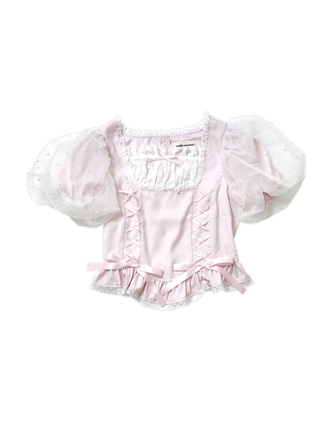 <March Delivery> mellfy memory Love to Doll lace up Blouse