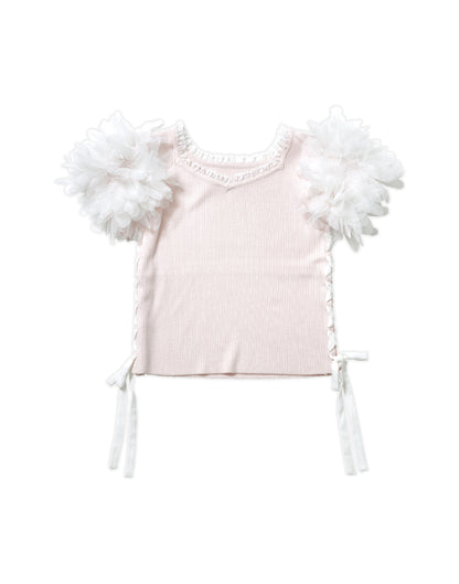 <March Delivery> mellfy memory Fairy flower sleeve Top