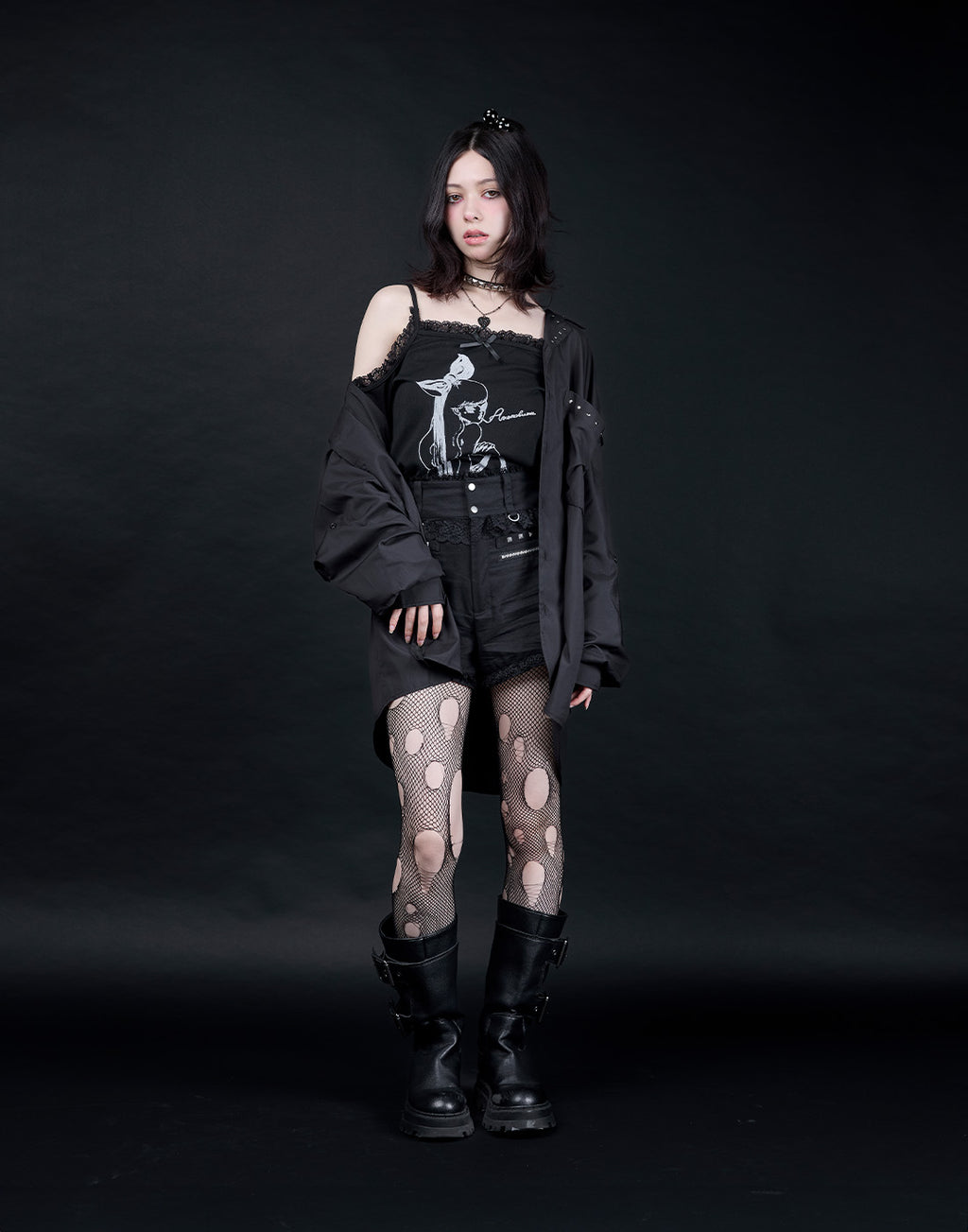 AVENCHUMU ERICO collaboration illustration flare sleeve top