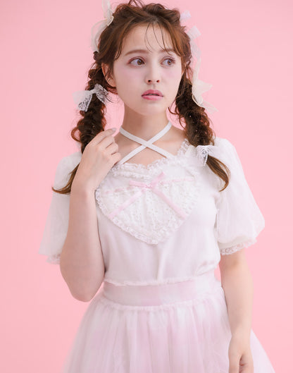 mellfy memory Fairy gingham tulle apron Skirt