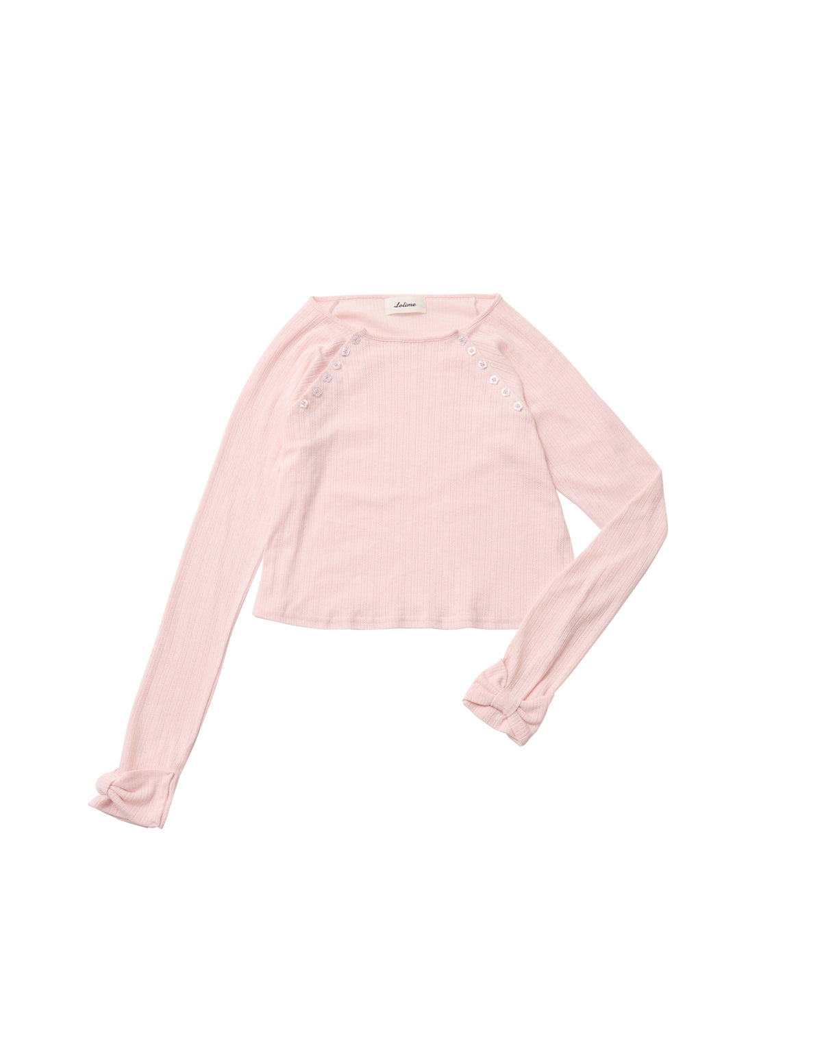 Lolime shoulder button eyelet top