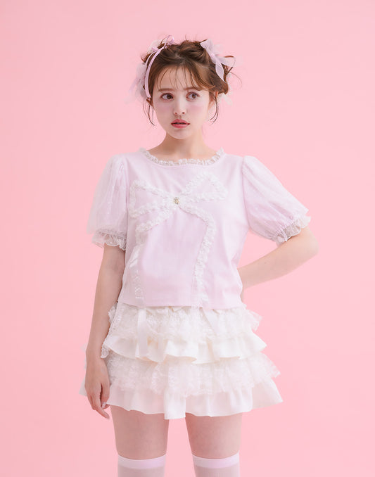 mellfy memory Lace tutu drawers mini Skirt
