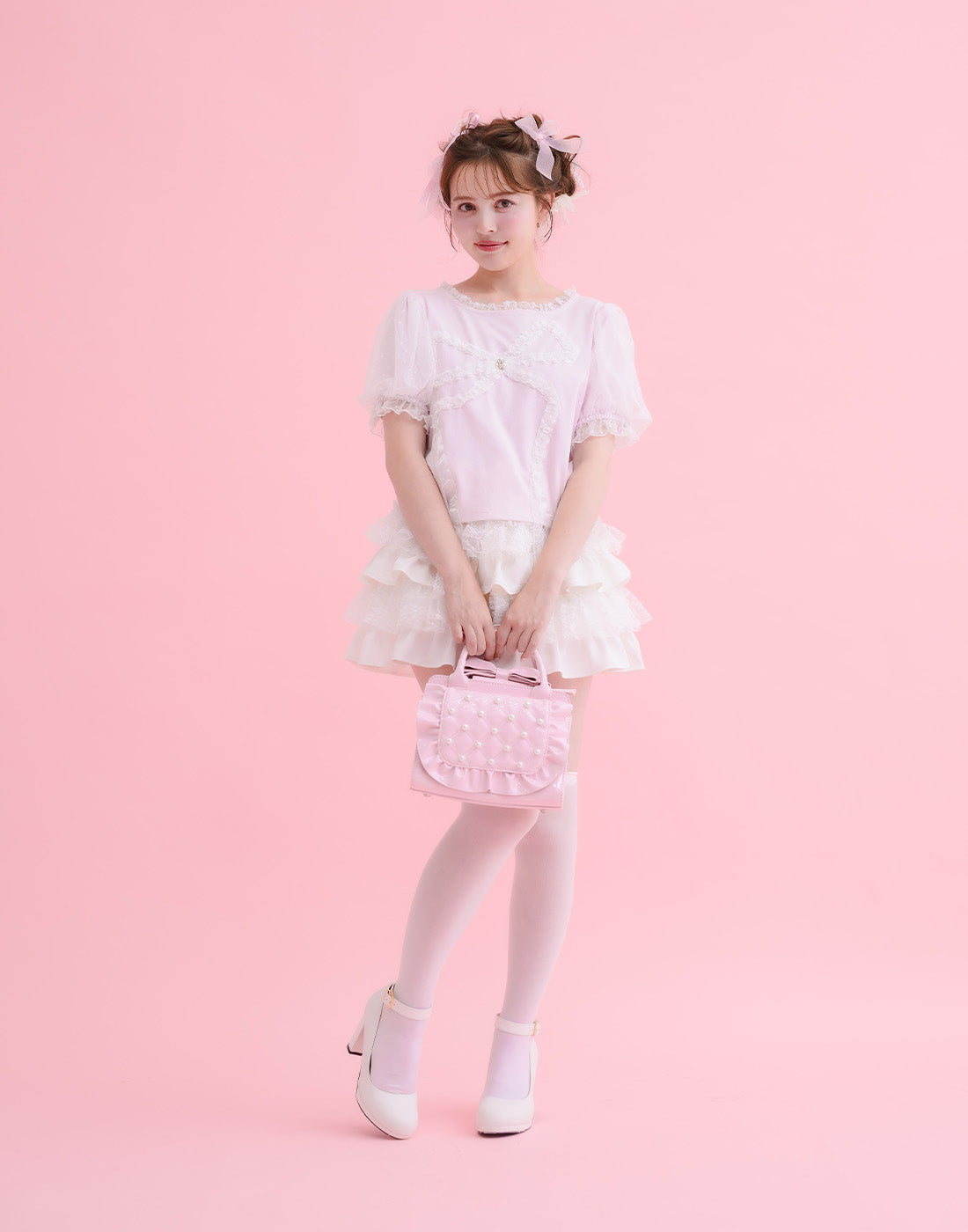 mellfy memory Hug me ribbon puff T-shirt