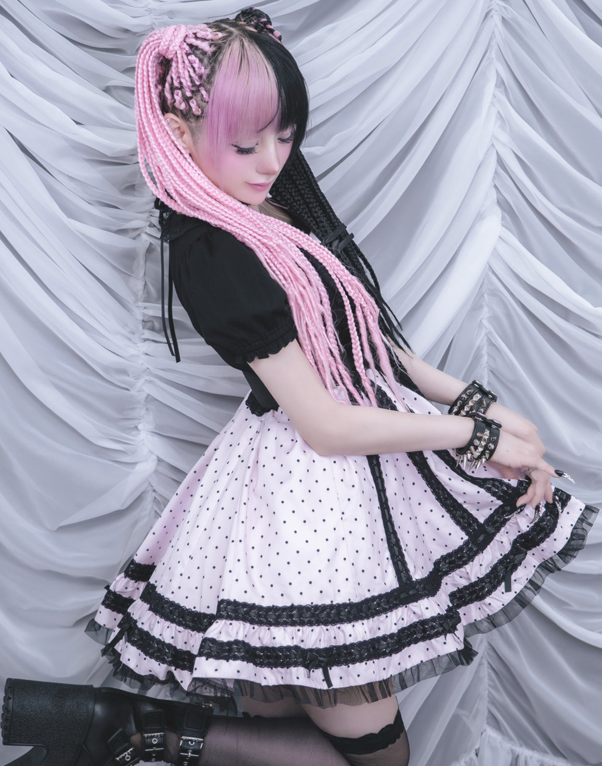 AVENCHUMU Ribbon belt lace and ribbon bad girl one piece