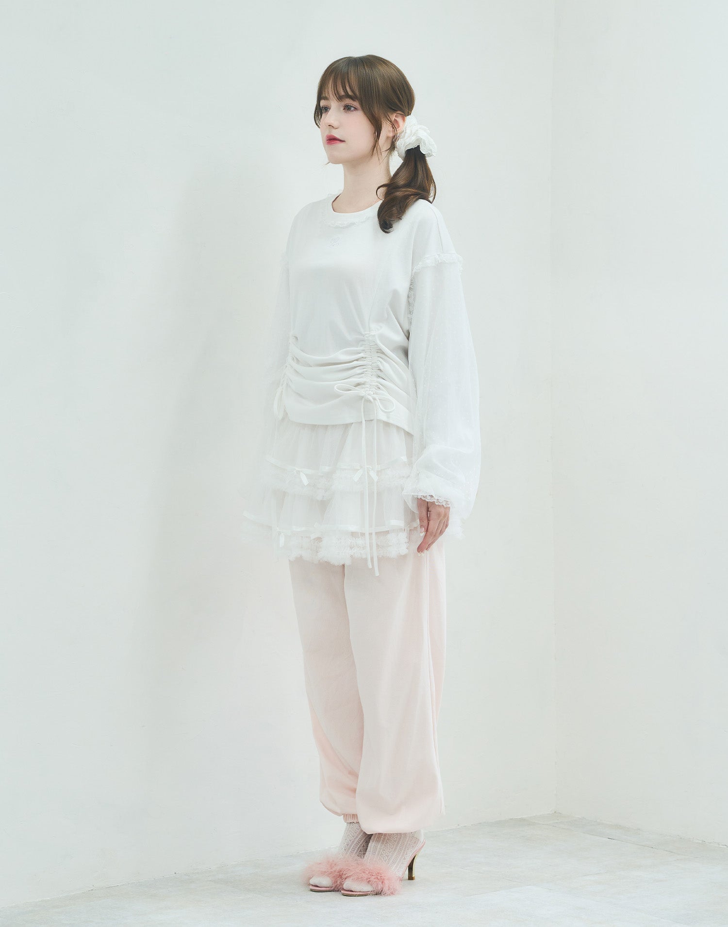 Lolime tulle layered skirt pants