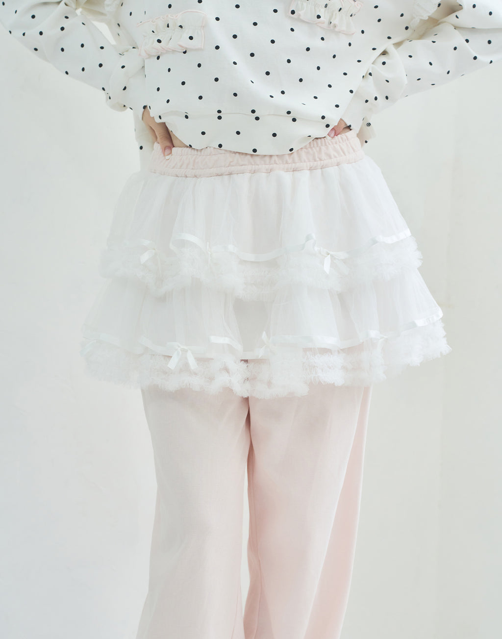 Lolime tulle layered skirt pants