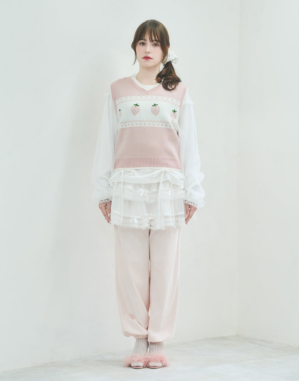 Lolime tulle layered skirt pants