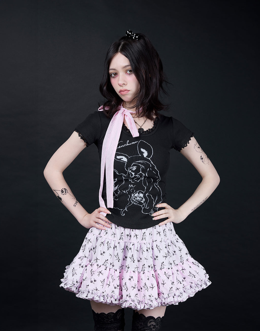 AVENCHUMU ERICO collaboration illustrated tutu skirt