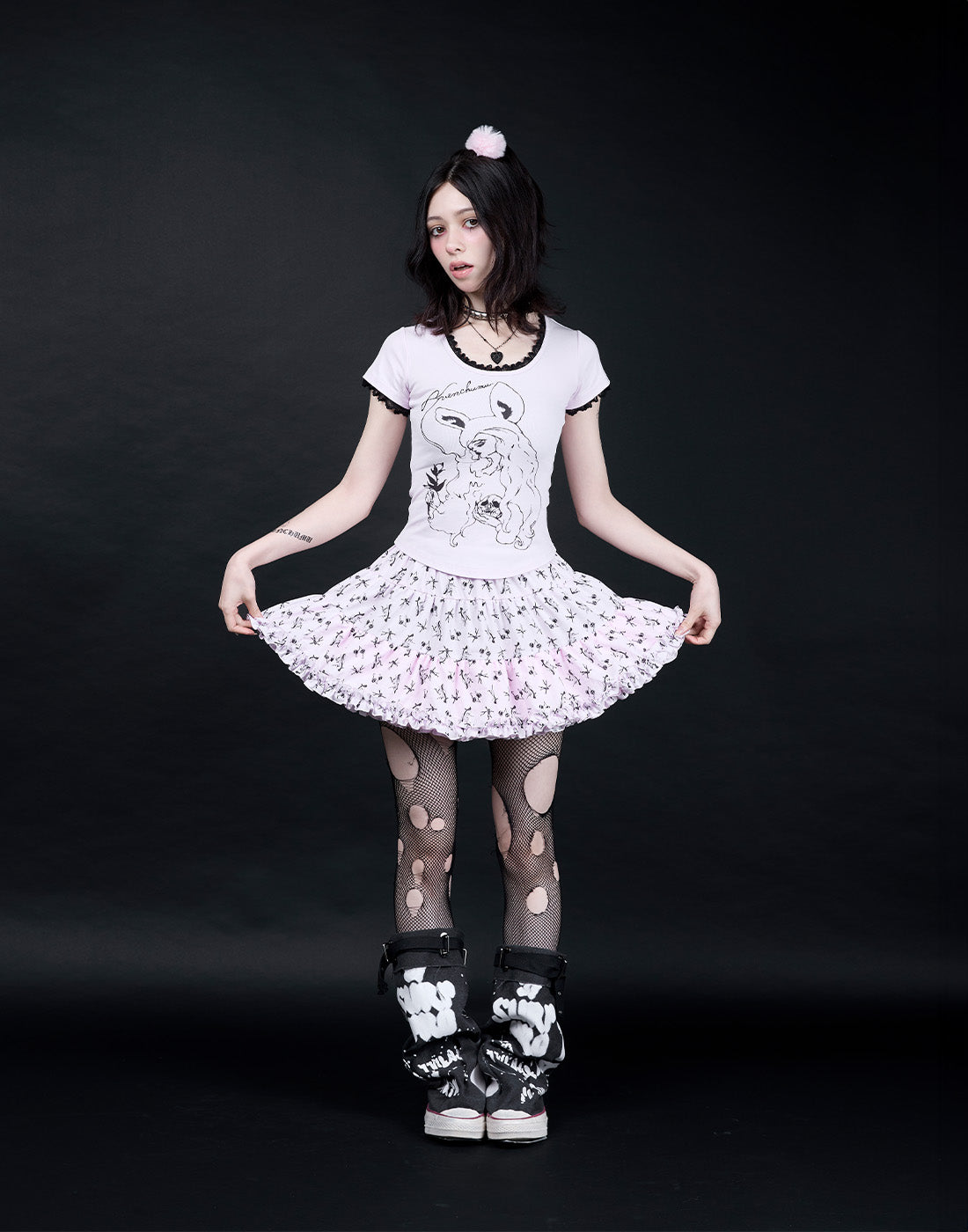 AVENCHUMU ERICO collaboration illustrated tutu skirt