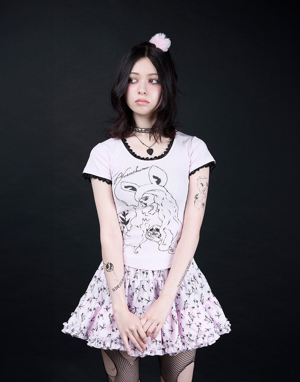 AVENCHUMU ERICO collaboration illustrated tutu skirt