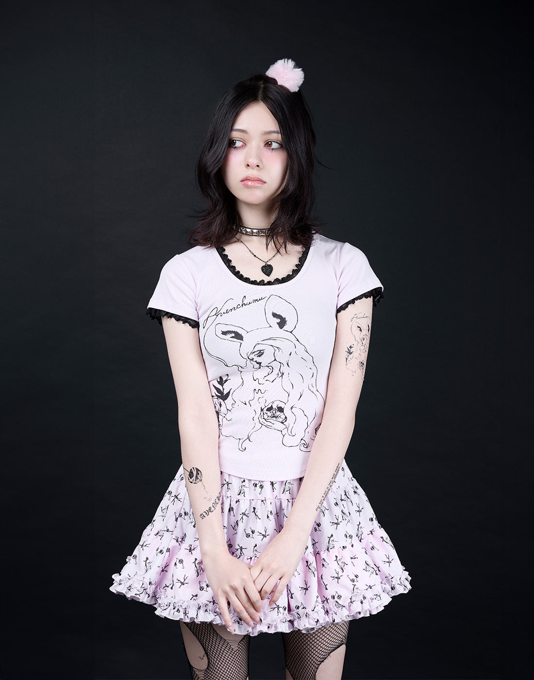 AVENCHUMU ERICO collaboration illustrated tutu skirt