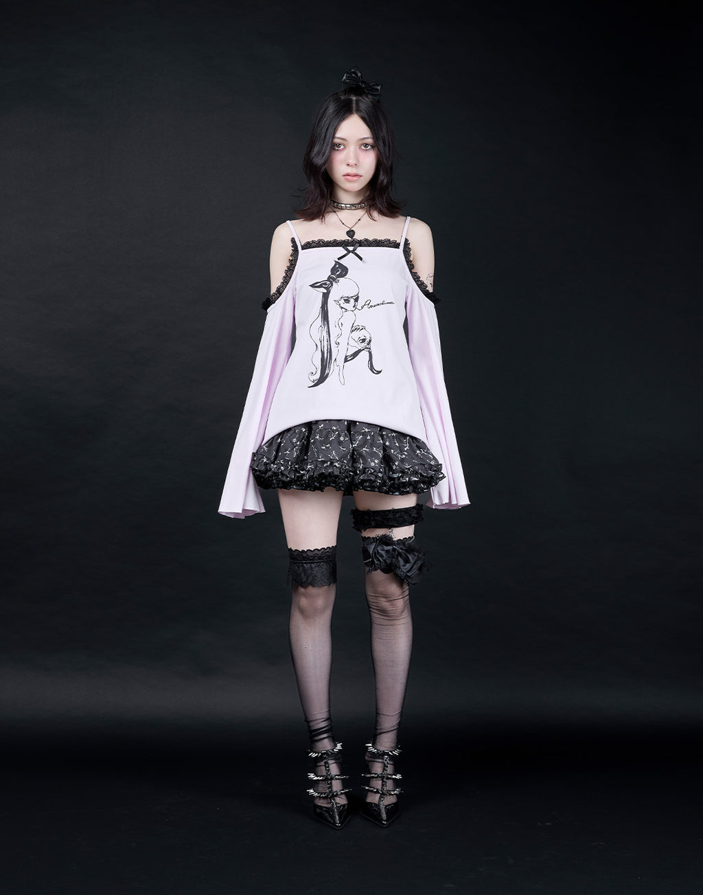 AVENCHUMU ERICO collaboration illustrated tutu skirt