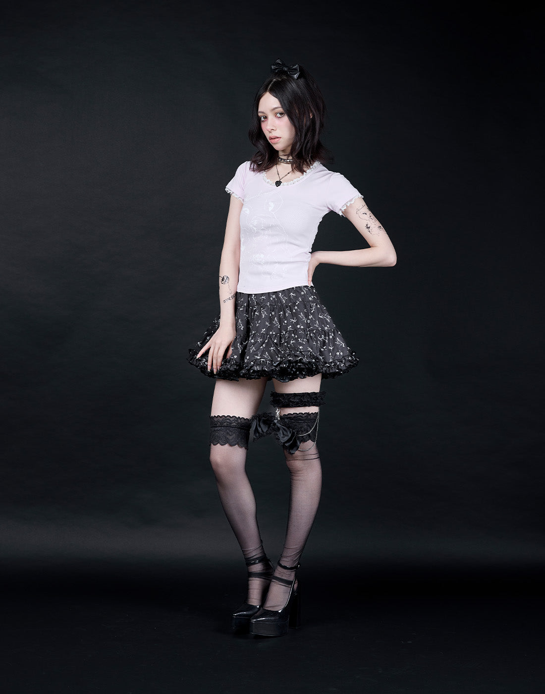 AVENCHUMU ERICO collaboration illustrated tutu skirt