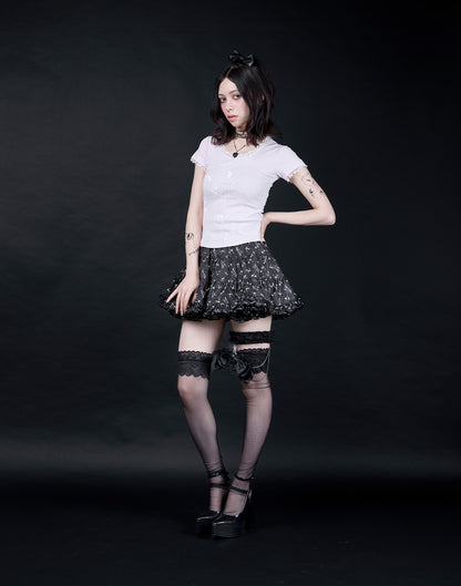 AVENCHUMU ERICO collaboration illustrated tutu skirt