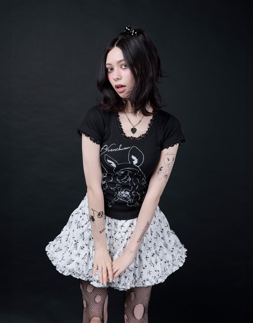 AVENCHUMU ERICO collaboration illustrated tutu skirt