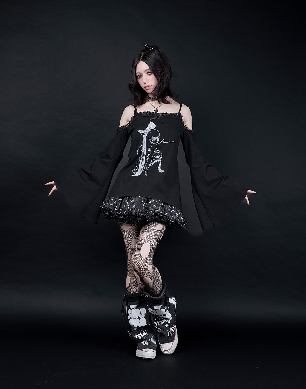 AVENCHUMU ERICO collaboration illustrated tutu skirt