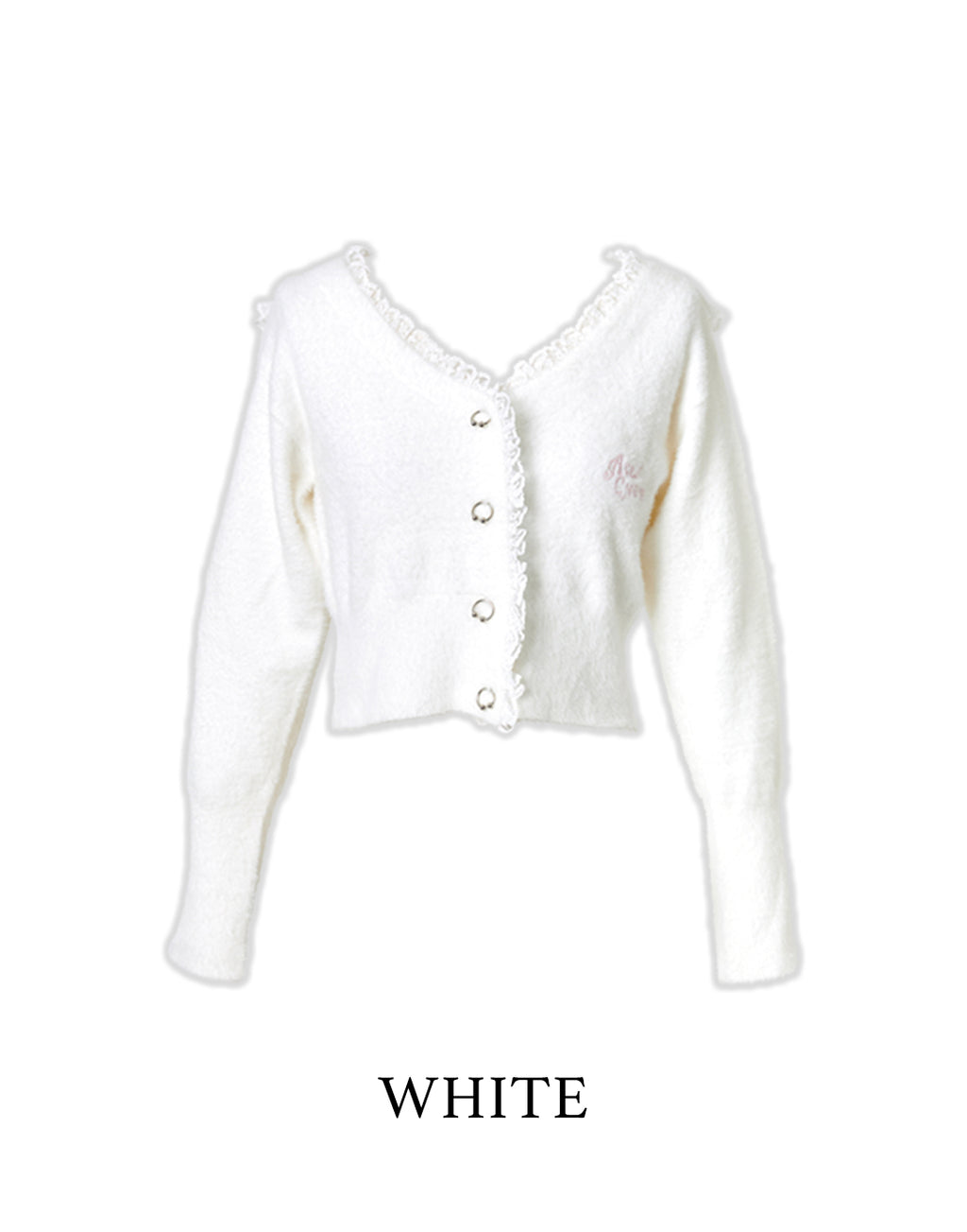 AVENCHUMU Body piercing button sailor shaggy knit cardigan