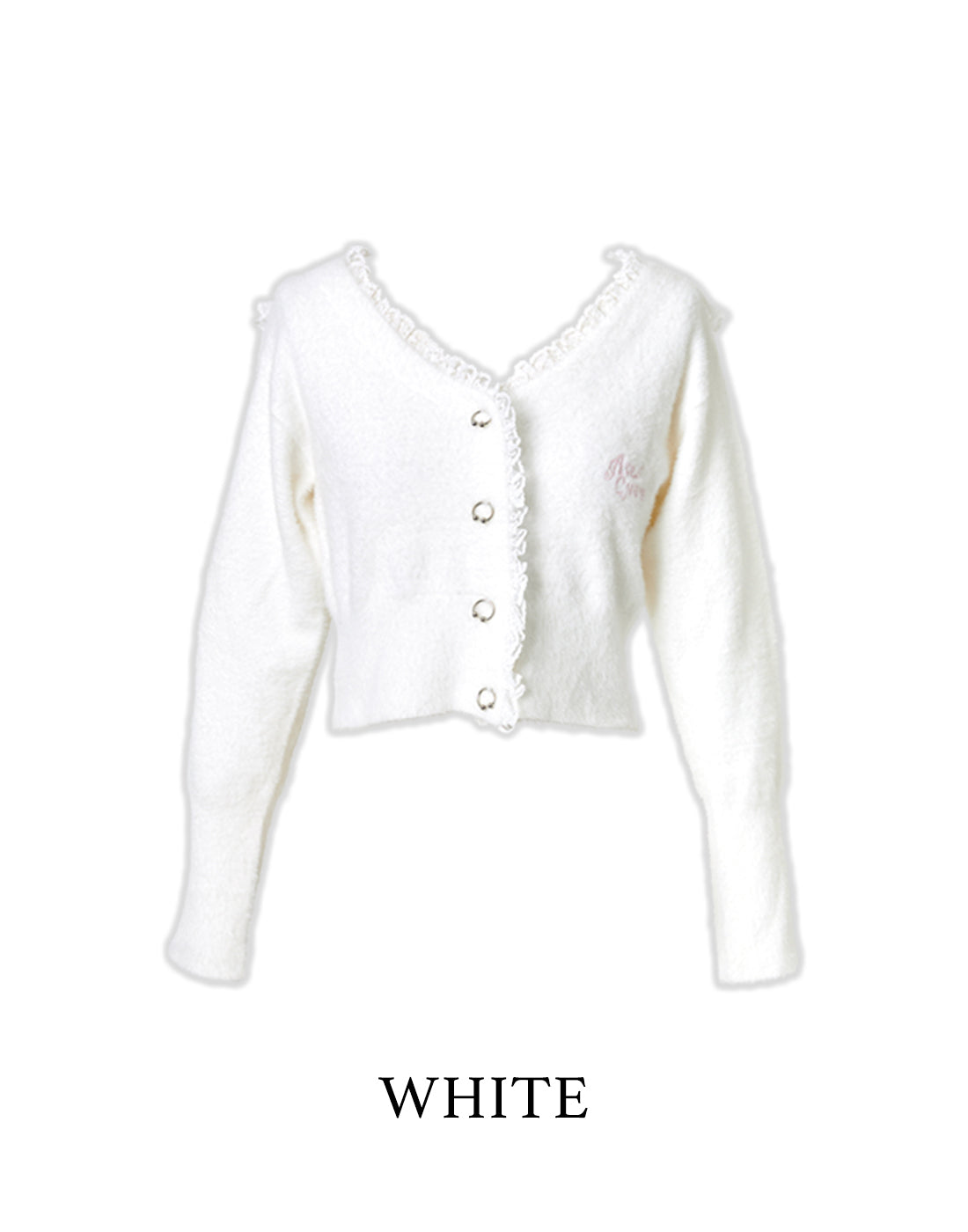 AVENCHUMU Body piercing button sailor shaggy knit cardigan